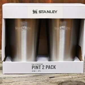 Stanley Stacking Pint 16 oz. Glasses 2-Pack Stainless Steel NEW